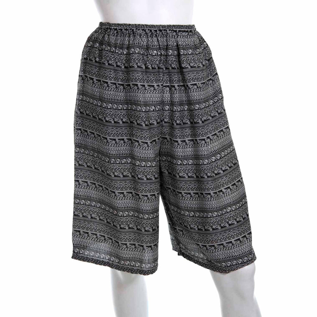 Black and White Knee Shorts-Shorts-Siesta Crafts