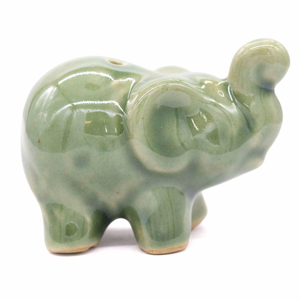 Elephant Ceramic Incense Holder-Incense Holders-Siesta Crafts