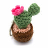 Cactus Crochet Keyring - Small-Keyrings & Bag Charms-Siesta Crafts