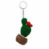 Cactus Crochet Keyring - Small-Keyrings & Bag Charms-Siesta Crafts