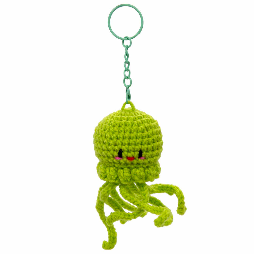 Jellyfish Crochet Keyring-Keyrings & Bag Charms-Siesta Crafts