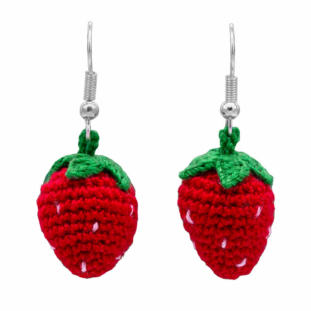 Strawberry Crochet Earrings