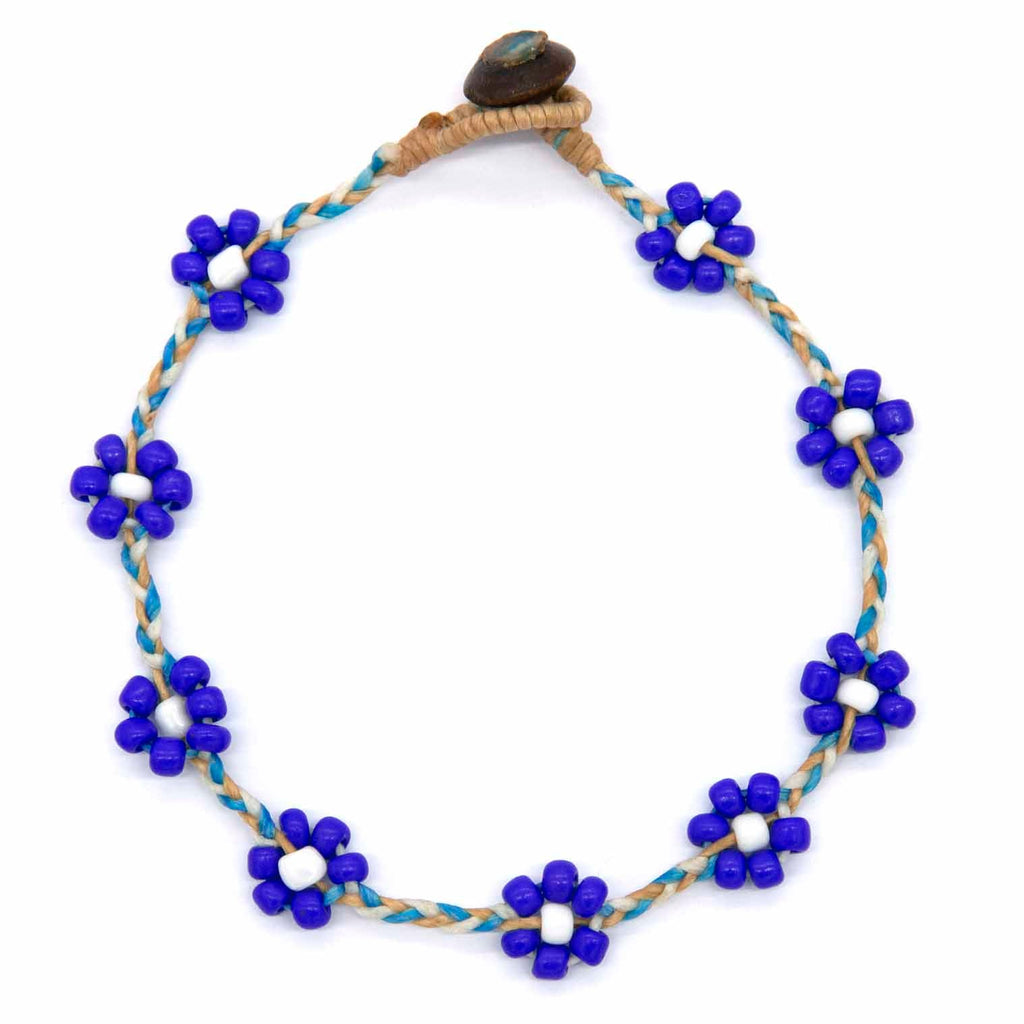 Flower Bead Anklet-Anklets-Siesta Crafts