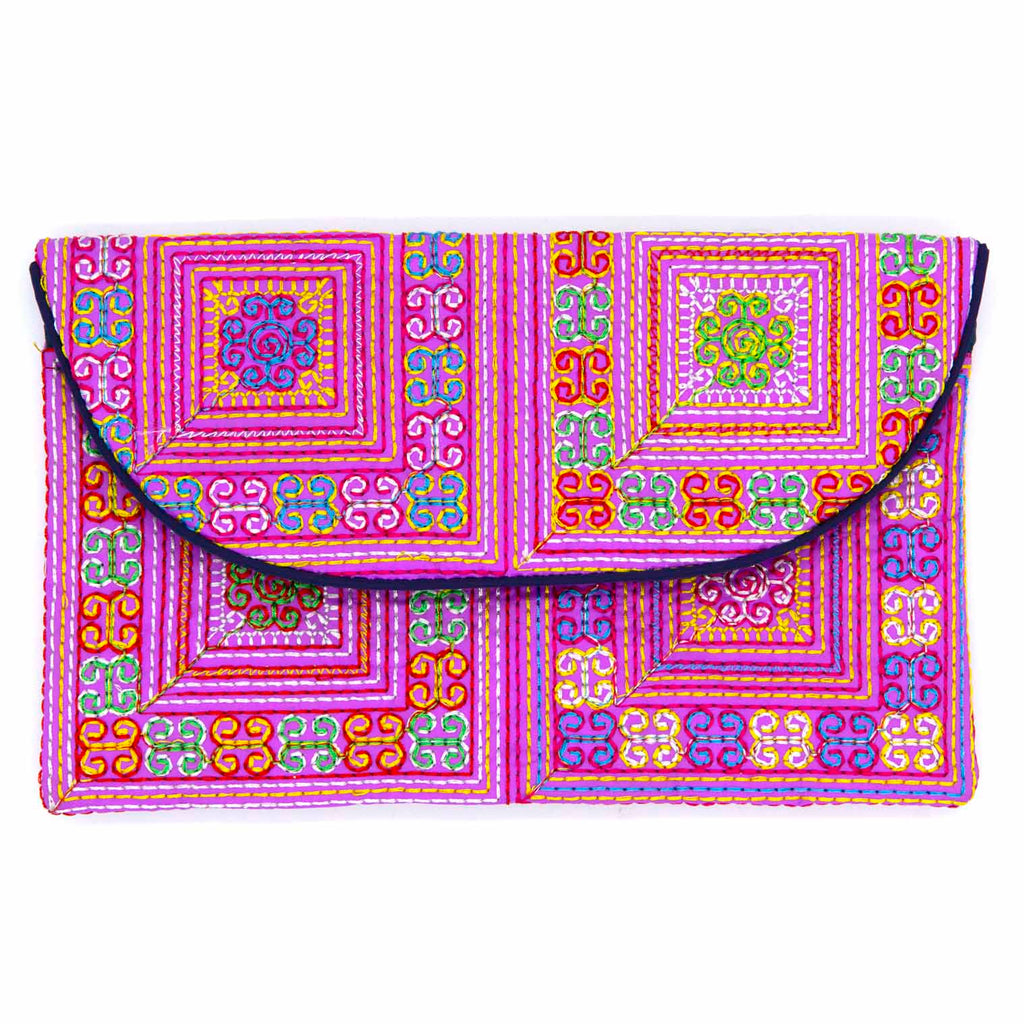 Hill Tribe Material Purse-Bags & Purses-Siesta Crafts