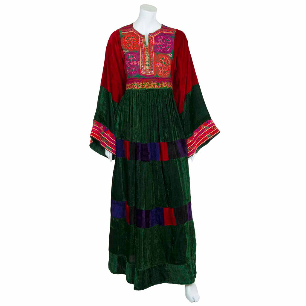 Vintage Afghan Velvet Dress - Zahra