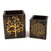 Nesting Storage Pots - Gold Tree and Flower of Life