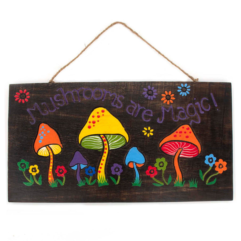 Mushrooms Are Magic Plaque-Home Décor-Siesta Crafts