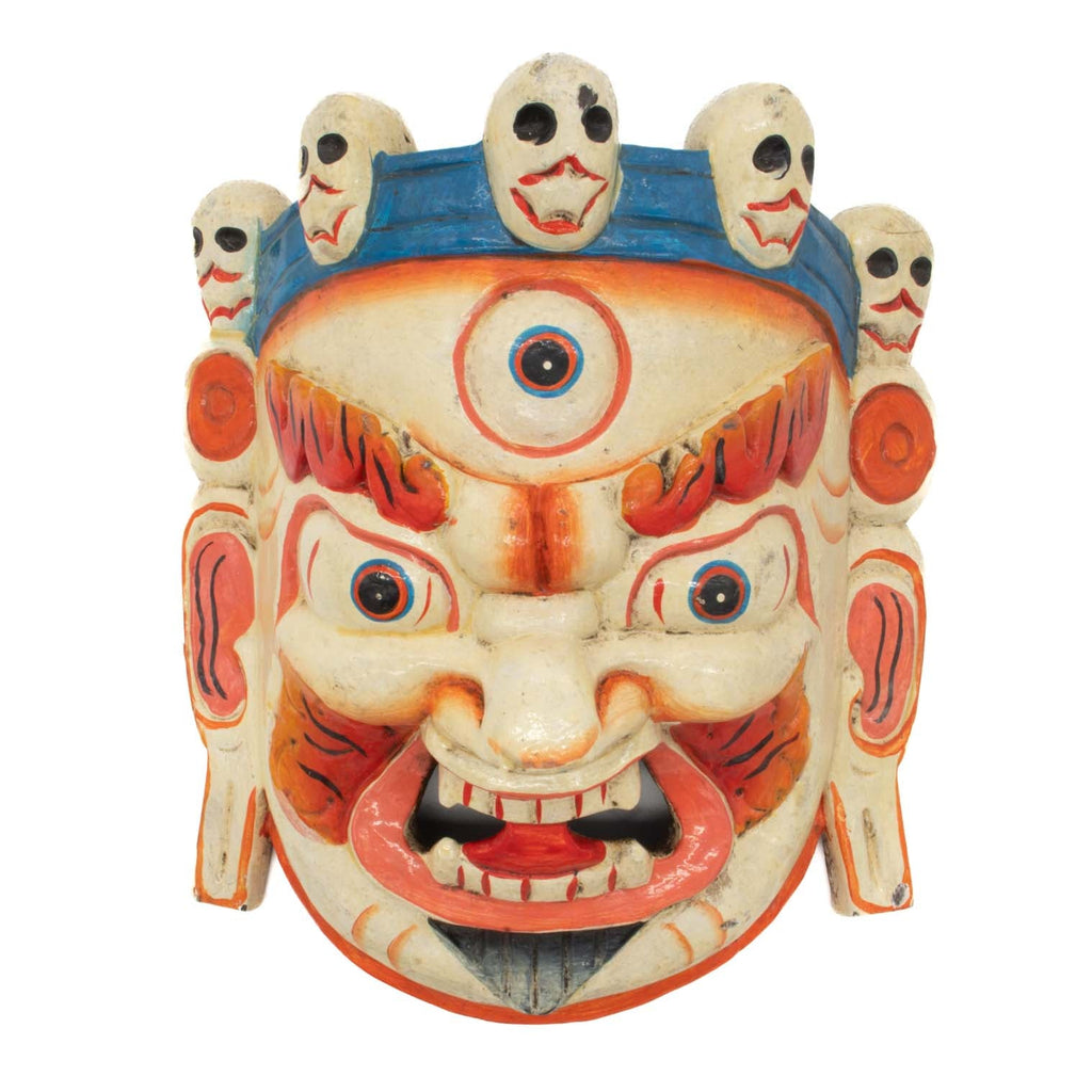 Artisan White Bhairab Mask No.383